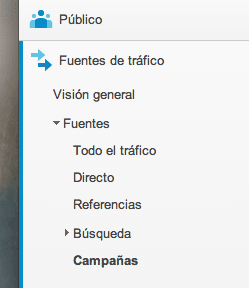 Acceso a la información de campañas en Google Analytics