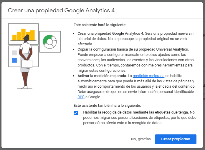 Crear propiedad de GA4