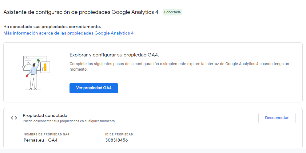 Nombre de la propiedad de GA4