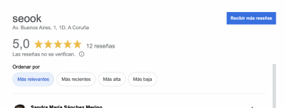 Recibir reseñas en GMB